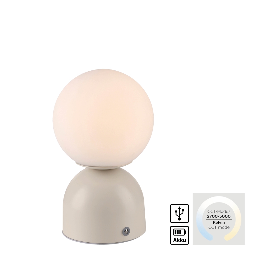 Schöner Wohnen 19218-39 - hämardatav puutetundlik laetav LED-laualamp RUDI LED/1,2W/5V 3000-6000K 1200 mAh hall