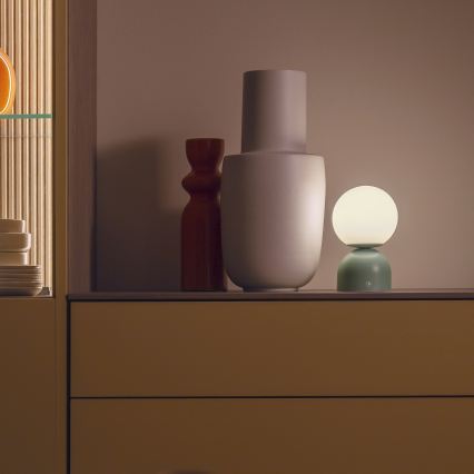 Schöner Wohnen 19218-43 - Hämaratav puutetundlik laetav laualamp RUDI LED/1,2W/5V 3000-6000K 1200 mAh roheline