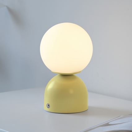 Schöner Wohnen 19218-81 - hämardatav puutetundlik laetav lauavalgusti RUDI LED/1,2W/5V 3000-6000K 1200 mAh kollane