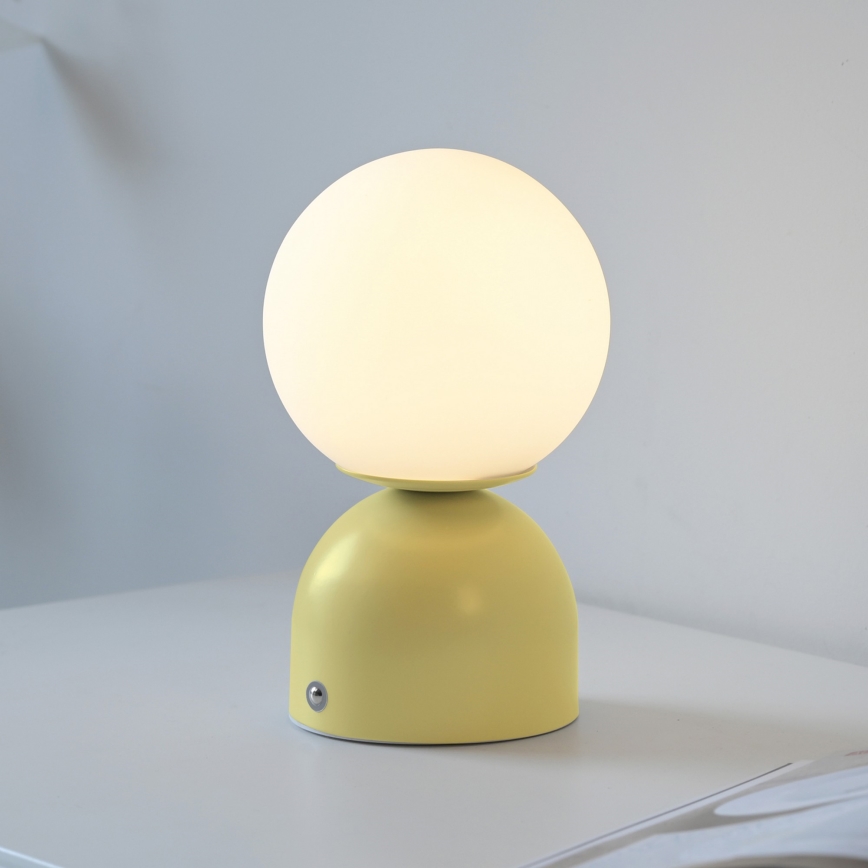 Schöner Wohnen 19218-81 - hämardatav puutetundlik laetav lauavalgusti RUDI LED/1,2W/5V 3000-6000K 1200 mAh kollane