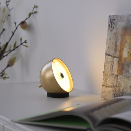 Schöner Wohnen 19244-12 - LED hämardatav puutetundlik laetav välistingimuste lauavalgusti BELLIS LED/2,5W/5V 2600 mAh IP54 kuldne