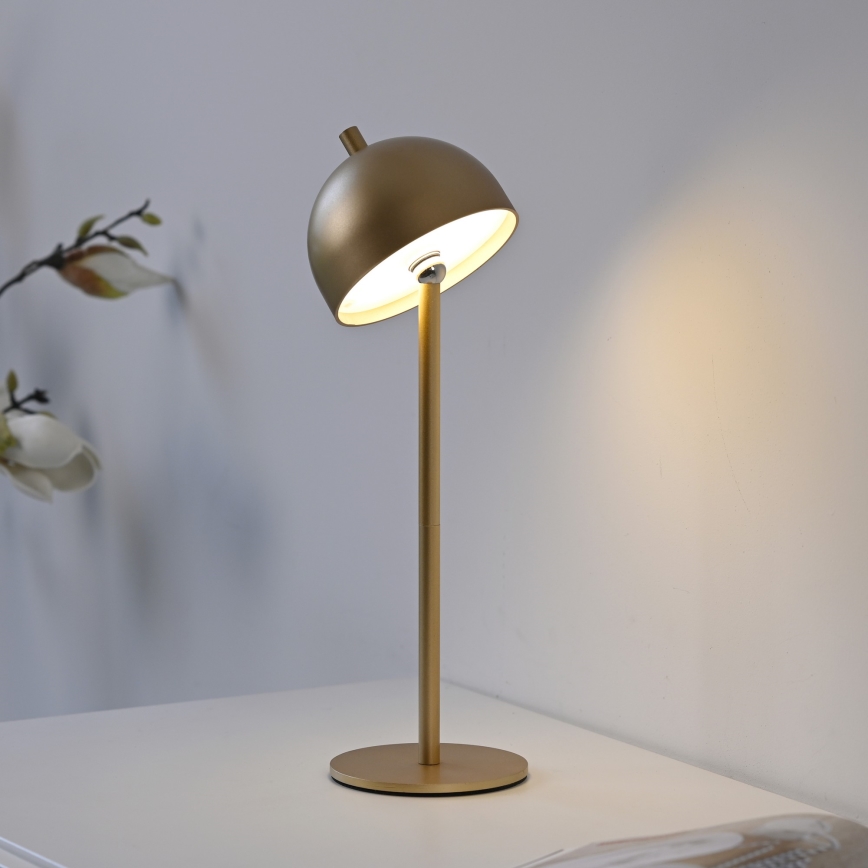 Schöner Wohnen 19244-12 - LED hämardatav puutetundlik laetav välistingimuste lauavalgusti BELLIS LED/2,5W/5V 2600 mAh IP54 kuldne