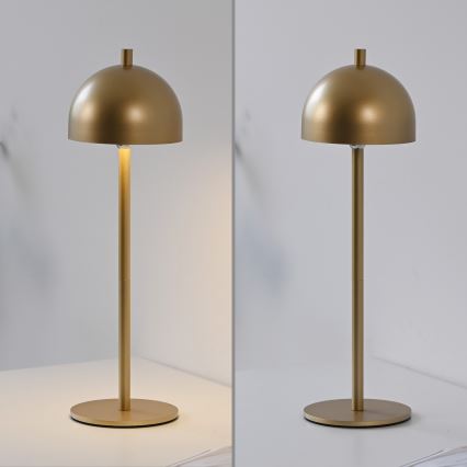 Schöner Wohnen 19244-12 - LED hämardatav puutetundlik laetav välistingimuste lauavalgusti BELLIS LED/2,5W/5V 2600 mAh IP54 kuldne