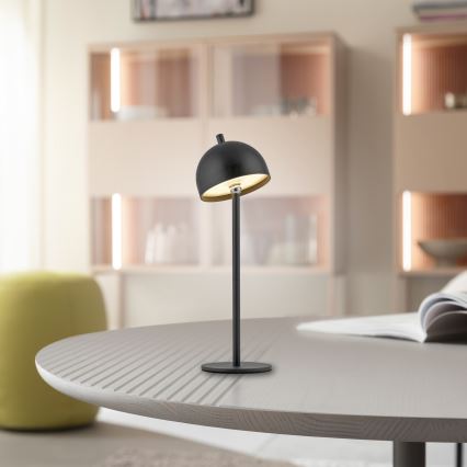 Schöner Wohnen 19244-18 - LED hämardatav puutetundlik laetav välistingimustesse mõeldud lauavalgusti BELLIS LED/2,5W/5V 2600 mAh IP54 must