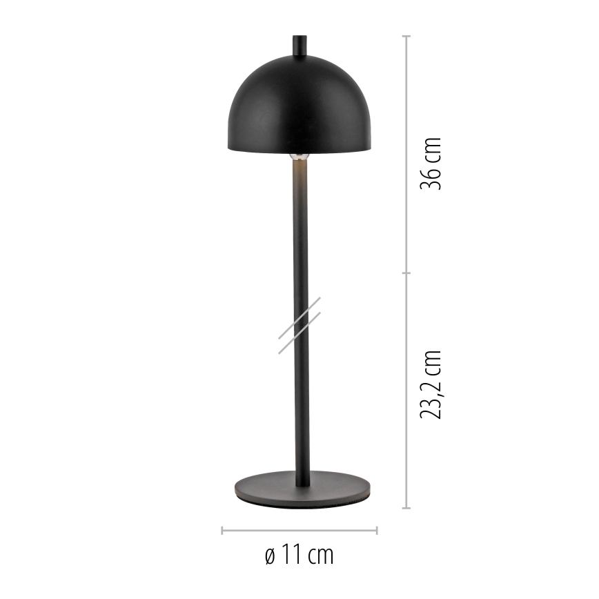 Schöner Wohnen 19244-18 - LED hämardatav puutetundlik laetav välistingimustesse mõeldud lauavalgusti BELLIS LED/2,5W/5V 2600 mAh IP54 must