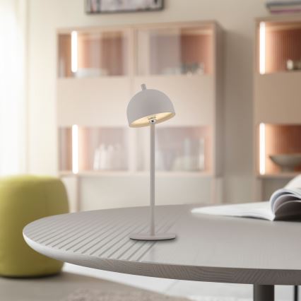 Schöner Wohnen 19244-39 - LED hämardatav puutetundlik laetav välistingimustes laualamp BELLIS LED/2,5W/5V 2600 mAh IP54 hall