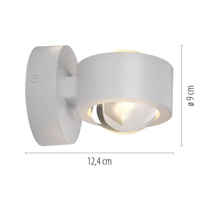 Schöner Wohnen 19331-16 - LED-seinavalgusti CHIA 2xLED/2W/230V valge
