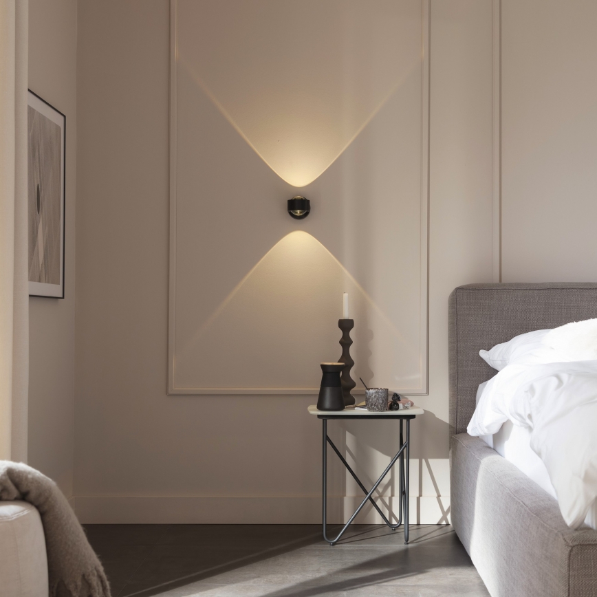 Schöner Wohnen 19331-18 - LED seinavalgusti CHIA 2xLED/2W/230V must