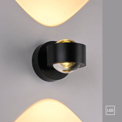 Schöner Wohnen 19331-18 - LED seinavalgusti CHIA 2xLED/2W/230V must