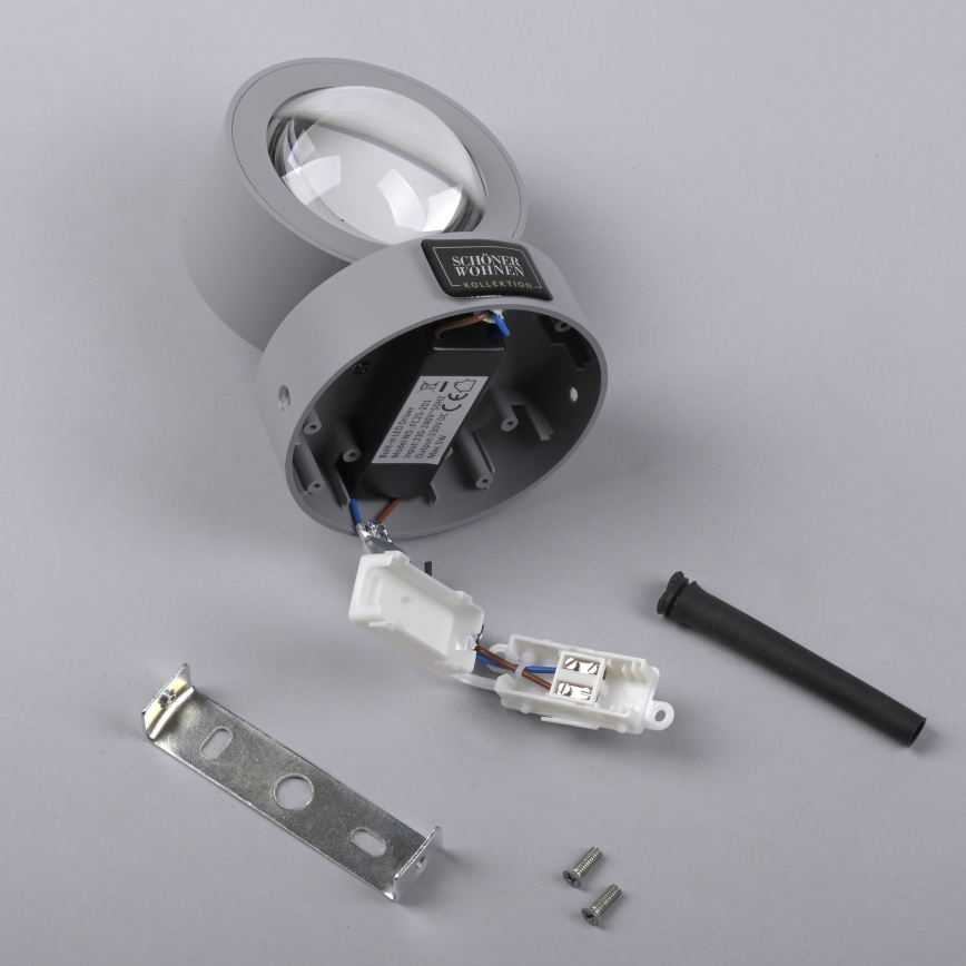 Schöner Wohnen 19331-21 - LED-seinavalgusti CHIA 2xLED/2W/230V antratsiithall