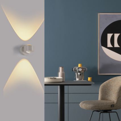 Schöner Wohnen 19331-39 - LED seinavalgusti CHIA 2xLED/2W/230V hall