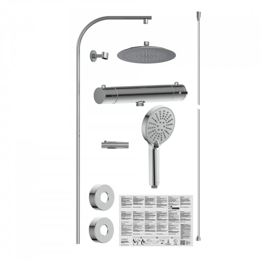 Schütte 60046 - dušikomplekt termostaatsegistiga MADURA FRESH läikiv kroom