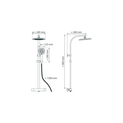 Schütte 60076 - dušikomplekt termostaatsegistiga MADURA FRESH must