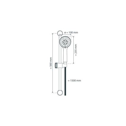 Schütte 64830 - Dušikomplekt NAPOLI, läikiv kroom