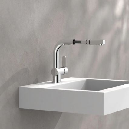 Schütte 79710 - köögisegisti LONDON väljatõmmatava dušiga, läikiv kroom