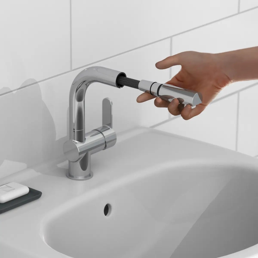 Schütte 79710 - köögisegisti LONDON väljatõmmatava dušiga, läikiv kroom