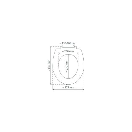 Schütte 80104 - WC-istme kaas SPIRIT antratsiit pehme sulgumisega MDF-puit