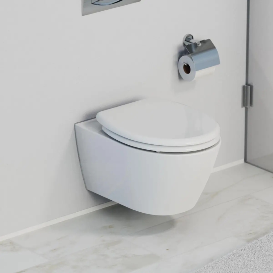 Schütte 82300-A - WC-istme kaas, valge, pehmelt sulguv, duroplastist