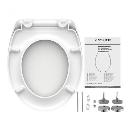 Schütte 82300-A - WC-istme kaas, valge, pehmelt sulguv, duroplastist