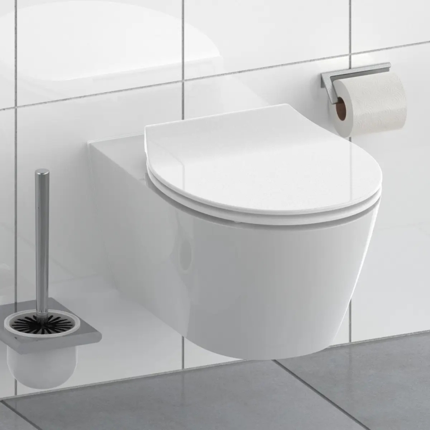Schütte 82700 - SLIM WHITE pehme sulgemisega duroplastist WC-poti kaas