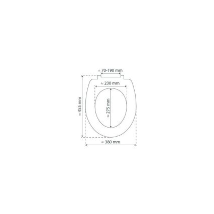 Schütte 82700 - SLIM WHITE pehme sulgemisega duroplastist WC-poti kaas