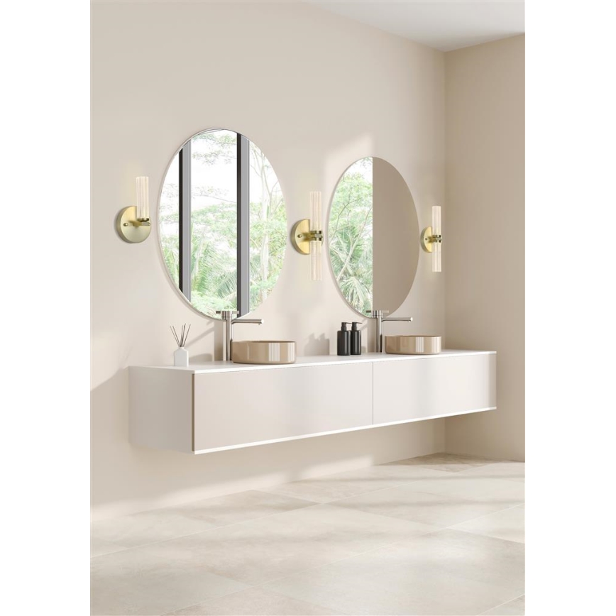 Searchlight - Hämardatav LED vannitoa seinavalgusti ABERDEEN LED/7W/230V IP44 messing