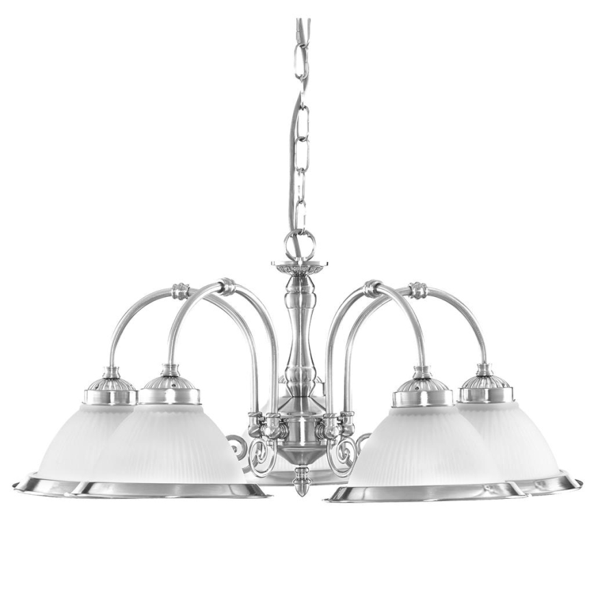 Searchlight - Lühter AMERICAN DINER 5xE14/60W/230V läikiv kroom