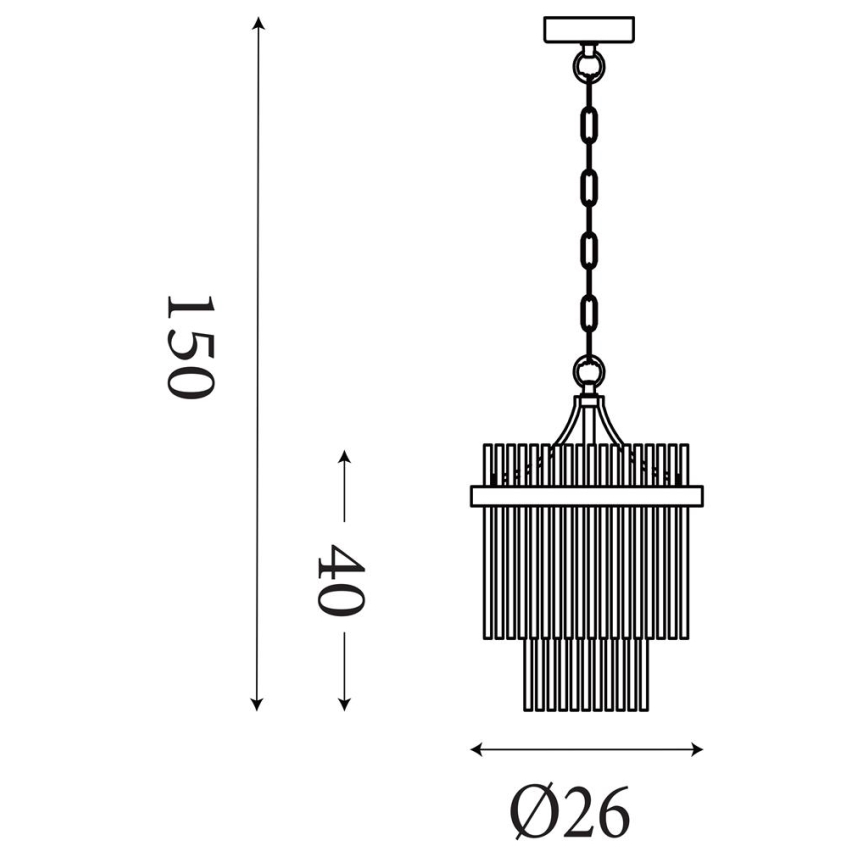 Searchlight - Ripplühter ketiga LARA 1xE27/60W/230V
