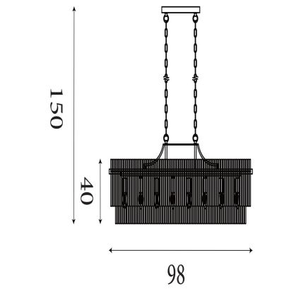 Searchlight - ketiga kroonlühter LARA 8xE14/60W/230V