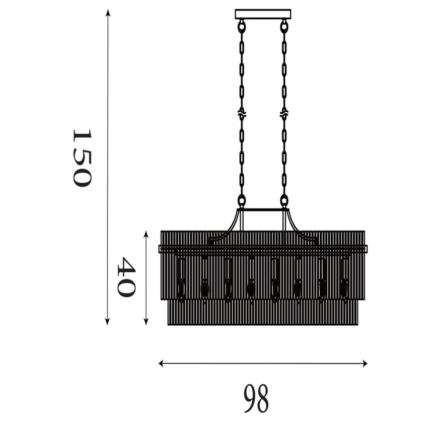 Searchlight - ketiga kroonlühter LARA 8xE14/60W/230V