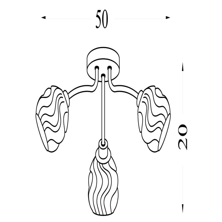 Searchlight - Pinnapealne lühter ASTRAL 3xG9/33W/230V kuldne