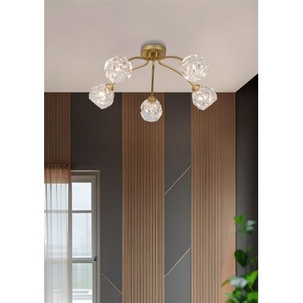 Searchlight - Pinnapealne laevalgusti ASTRAL 5xG9/33W/230V kuldne