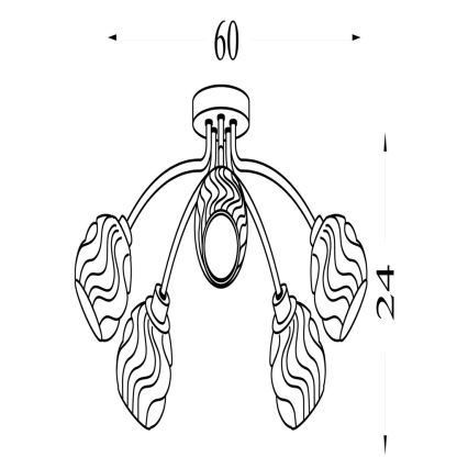Searchlight - Pinnapealne laelamp ASTRAL 5xG9/33W/230V mattkroom