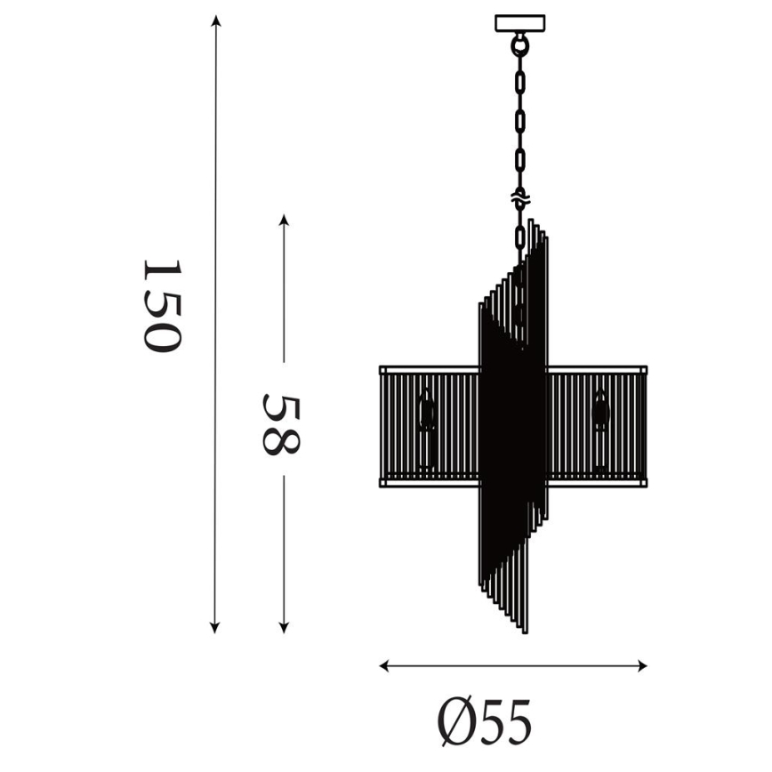 Searchlight - Ketiga lühter LARA 6xE14/60W/230V