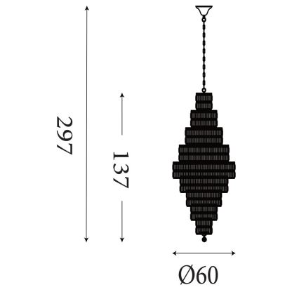 Searchlight - ketiga lühter EMPIRE 13xE14/60W/230V