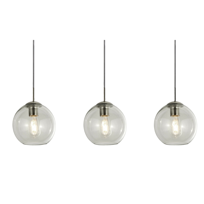 Searchlight - Lühter PENDANT 3xE27/40W/230V matt kroom
