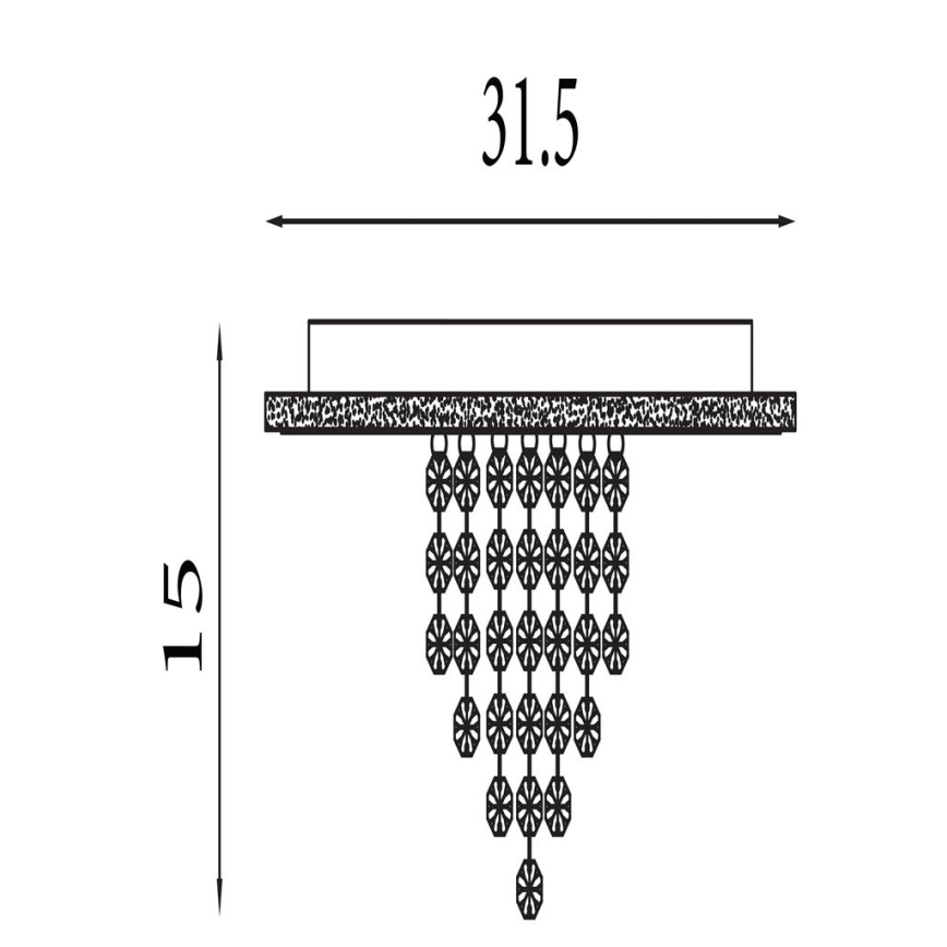 Searchlight - LED-hämardatav laevalgusti DELUGE LED/20W/230V, läbimõõt 31,5 cm, kuldne