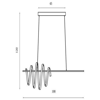Searchlight - hämardatav ripplamp kaabliga SWORD LED/40W/230V 3000K