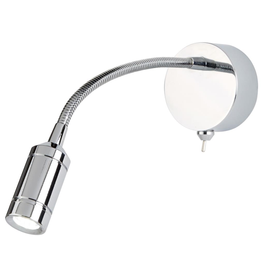 Searchlight - LED Paindlik väike lamp ADJU LED/1W/230V läikiv kroom