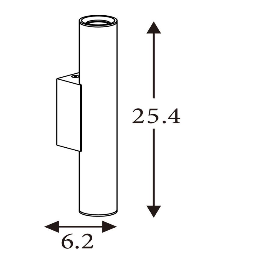 Searchlight - LED seinavalgusti BEACON 2xGU10/10W/230V kuldne