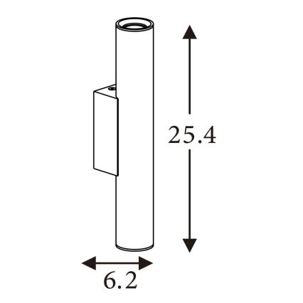 Searchlight - Seinavalgusti BEACON 2xGU10/10W/230V pruun
