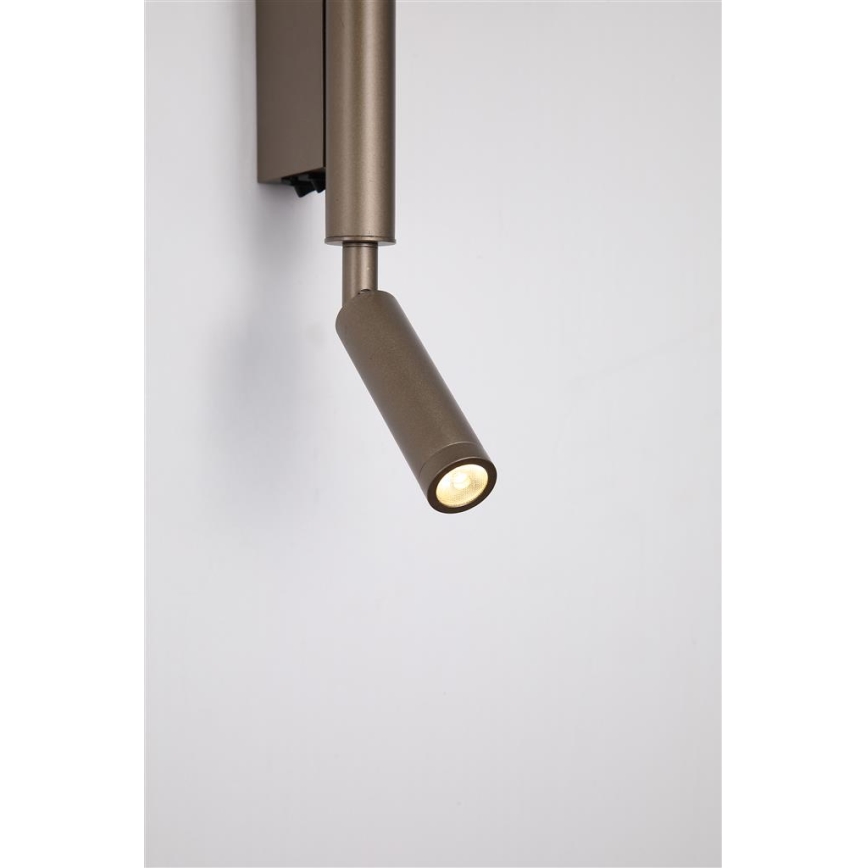 Searchlight - LED-spottvalgusti ARCHITECT LED/7W/230V pruun