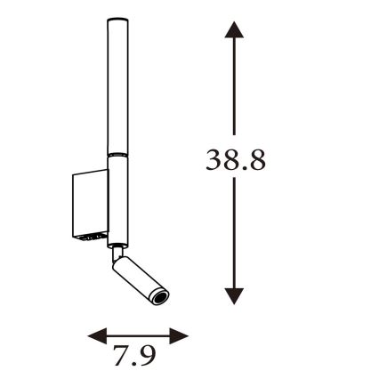 Searchlight - LED-spottvalgusti ARCHITECT LED/7W/230V pruun