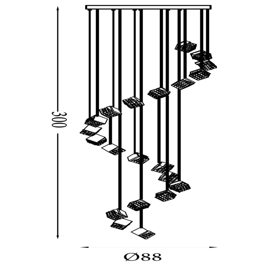 Searchlight - LED hämardatav laelamp CUBOID LED/10,25W/230V 3000K