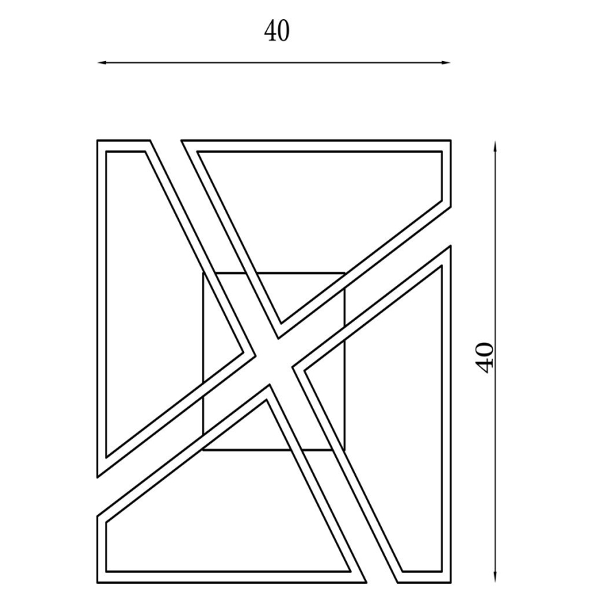 Searchlight - Hämardatav LED-laelamp QUATRO LED/29W/230V 40x40 cm