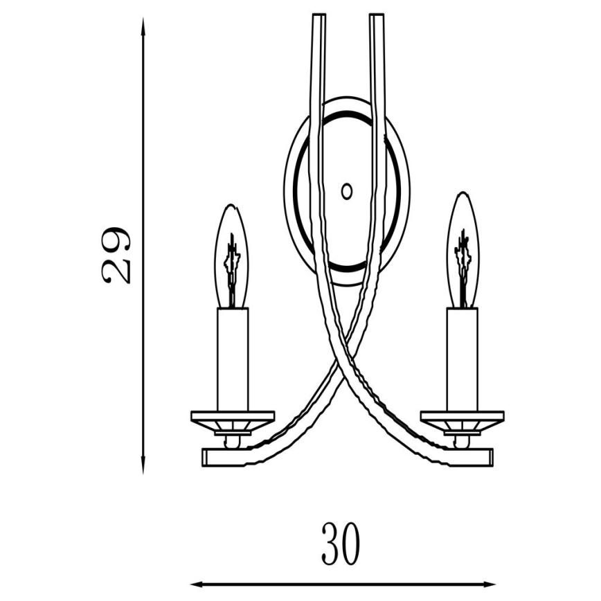 Searchlight - Seinavalgusti ASCONA 2xE14/60W/230V