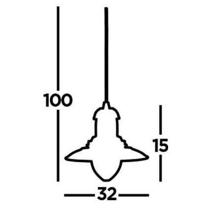 Searchlight - Lühter riputuskaabliga FISHERMAN 1xE27/60W/230V, messing
