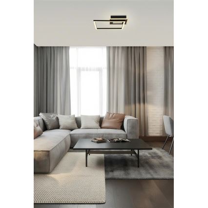 Searchlight - LED hämardatav laevalgusti QUADRATE LED/24W/230V 36x36 cm must