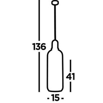 Searchlight - Lühter PIPETTE 1xE27/60W/230V läikiv