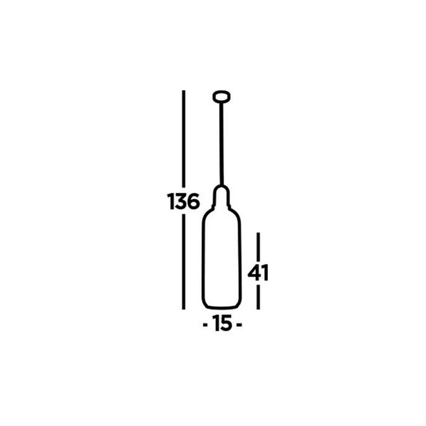 Searchlight - Lühter PIPETTE 1xE27/60W/230V läikiv